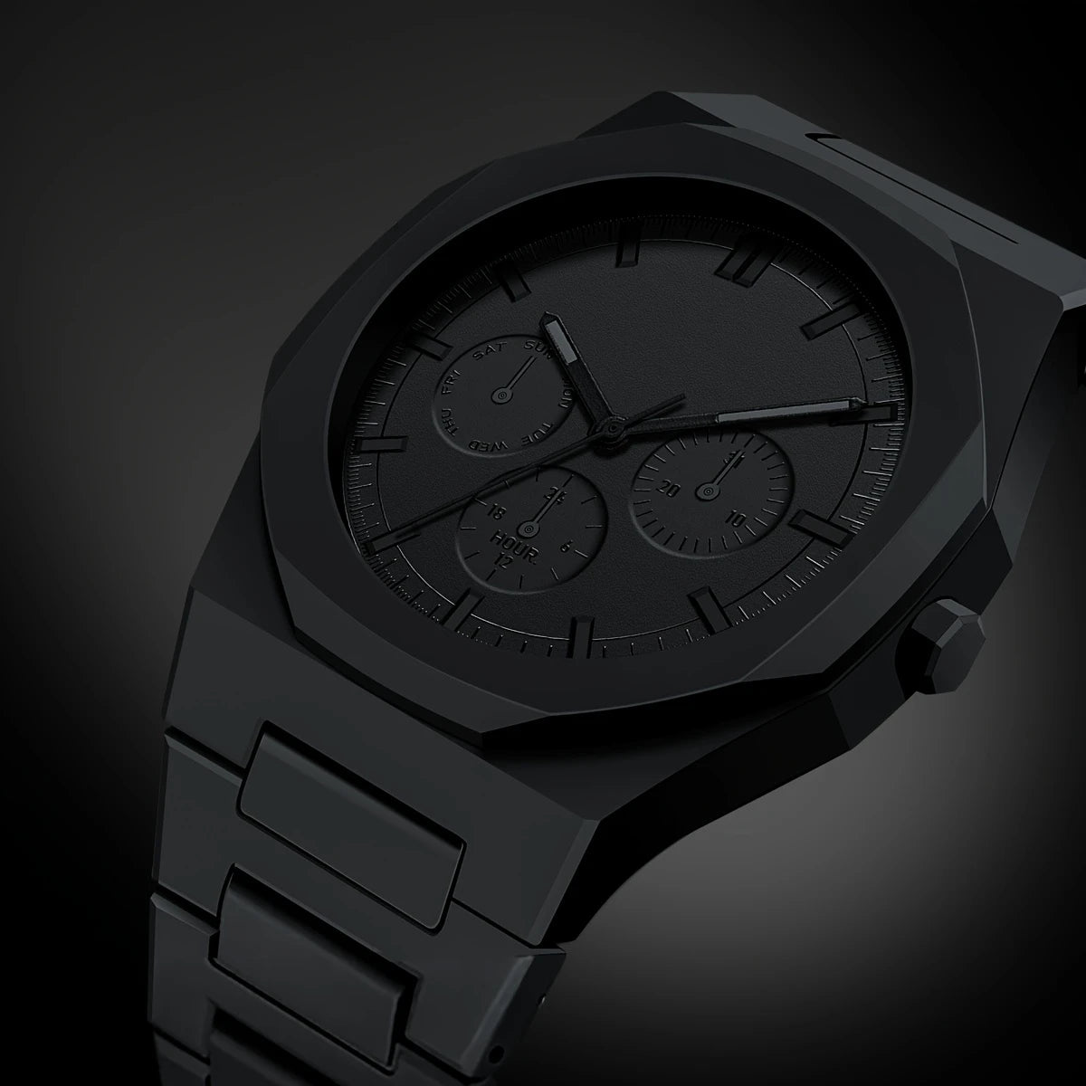 Casual Arabic Dial Design Fashion Black Wrist Quartz Watch for Men