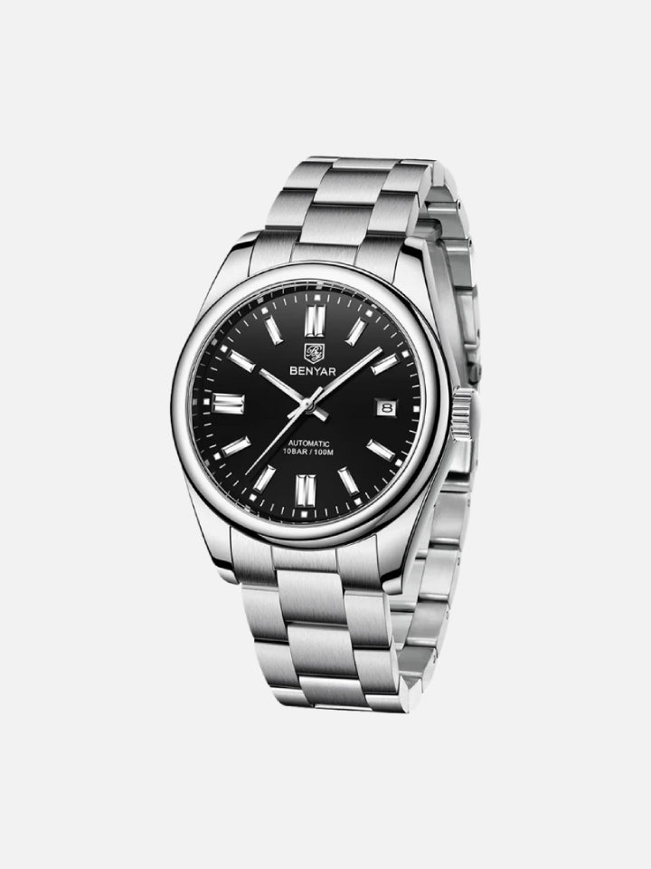 BENYAR 5185 Men’s Automatic Mechanical Watch – 100M Waterproof, Stainless Steel, Seagull ST6 Movement