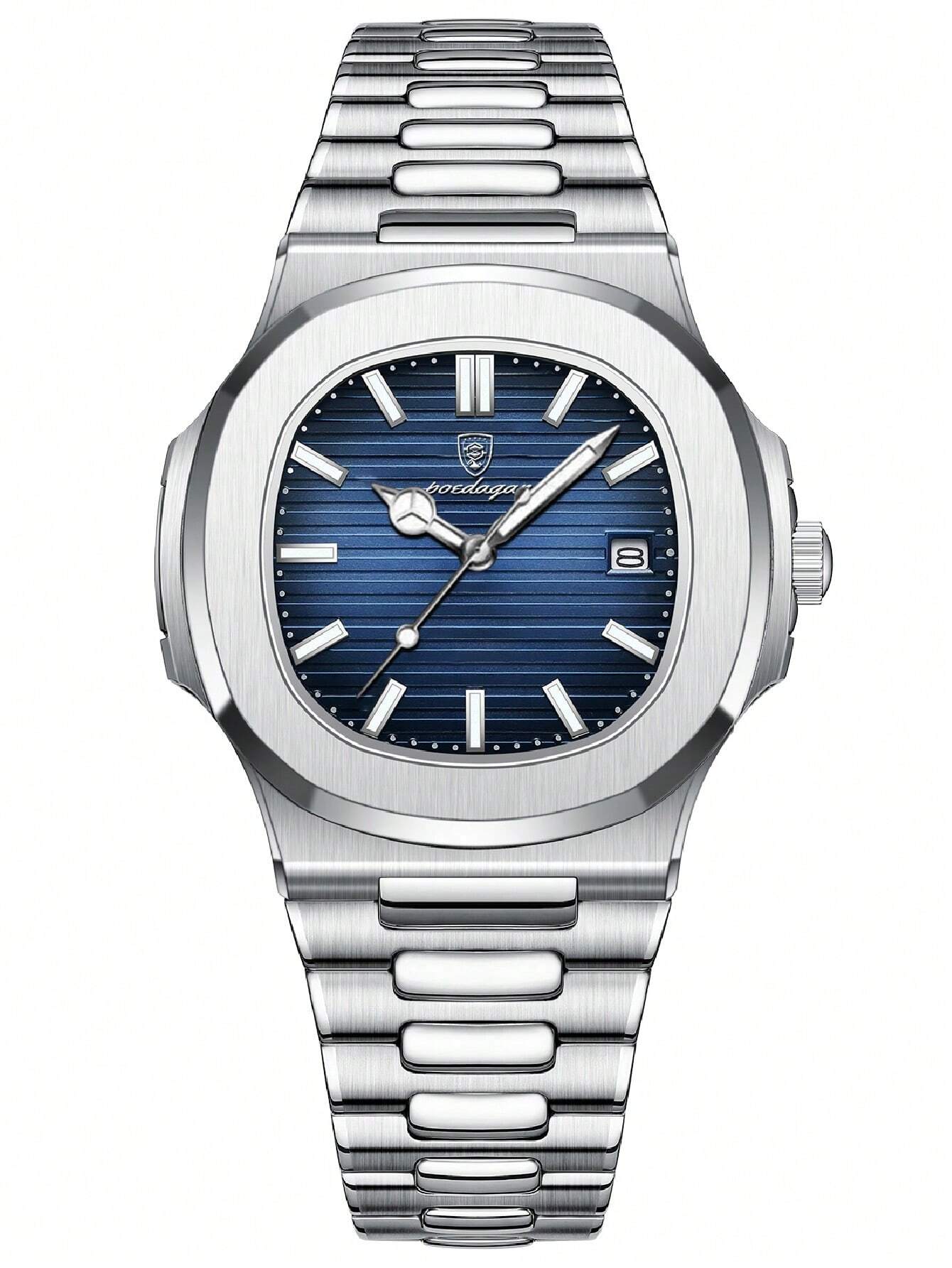 POEDAGAR 613 | Men’s Waterproof Square Dial Watch with Luminous Display & Date Feature