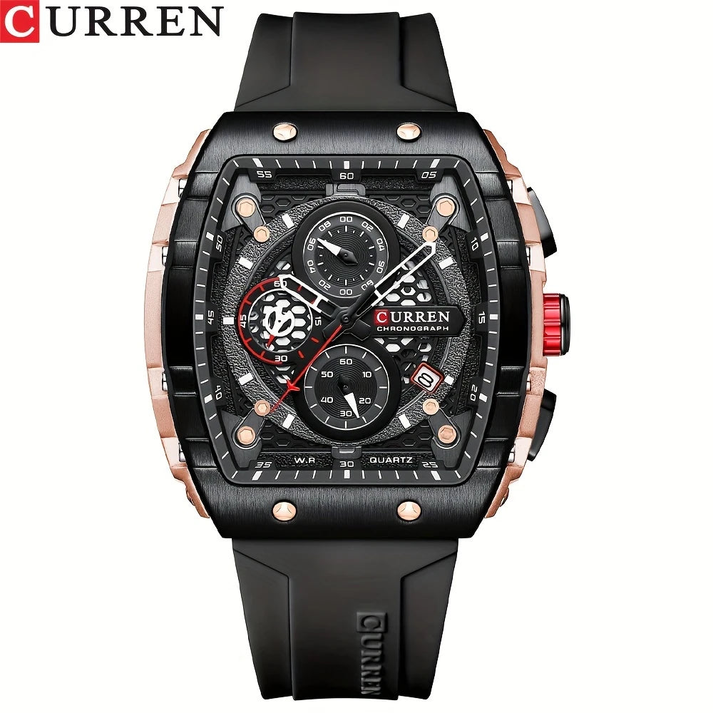 CURREN Men's Sports Rectangular Watch (Dial 4.7cm) - CUR221