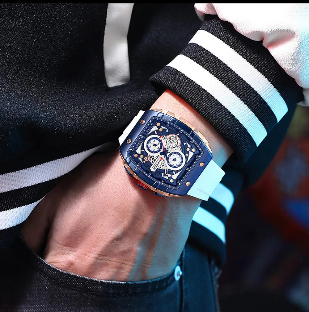 CURREN Men's Sports Rectangular Watch (Dial 4.7cm) - CUR221