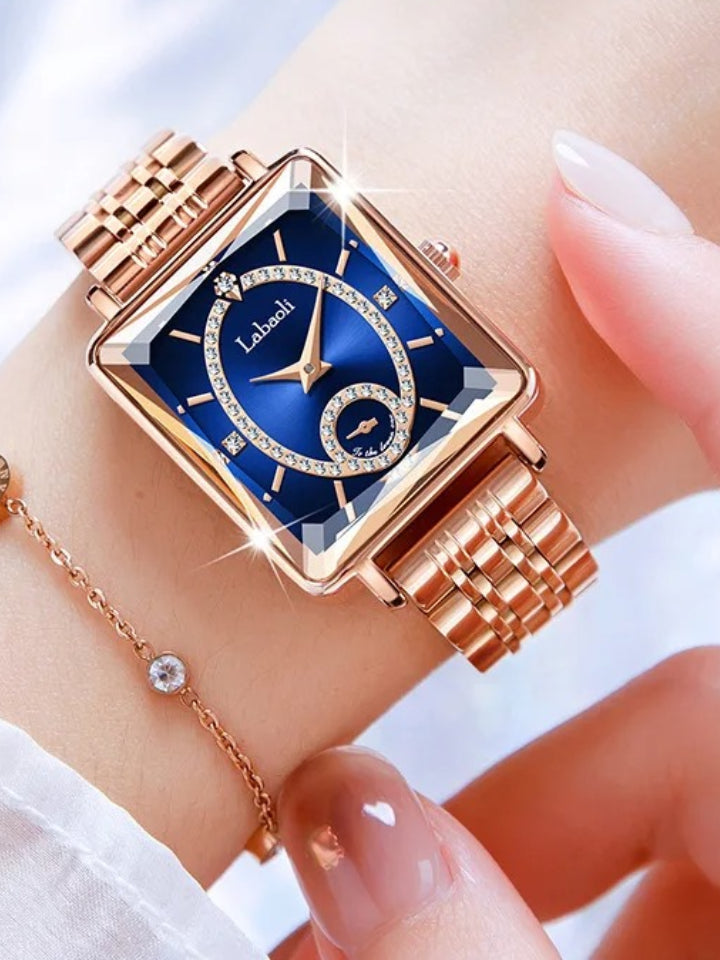 LABAOLI Women’s Waterproof Quartz Watch | Stainless Steel Band, 3 BAR Water Resistance – Luxury Alloy Case