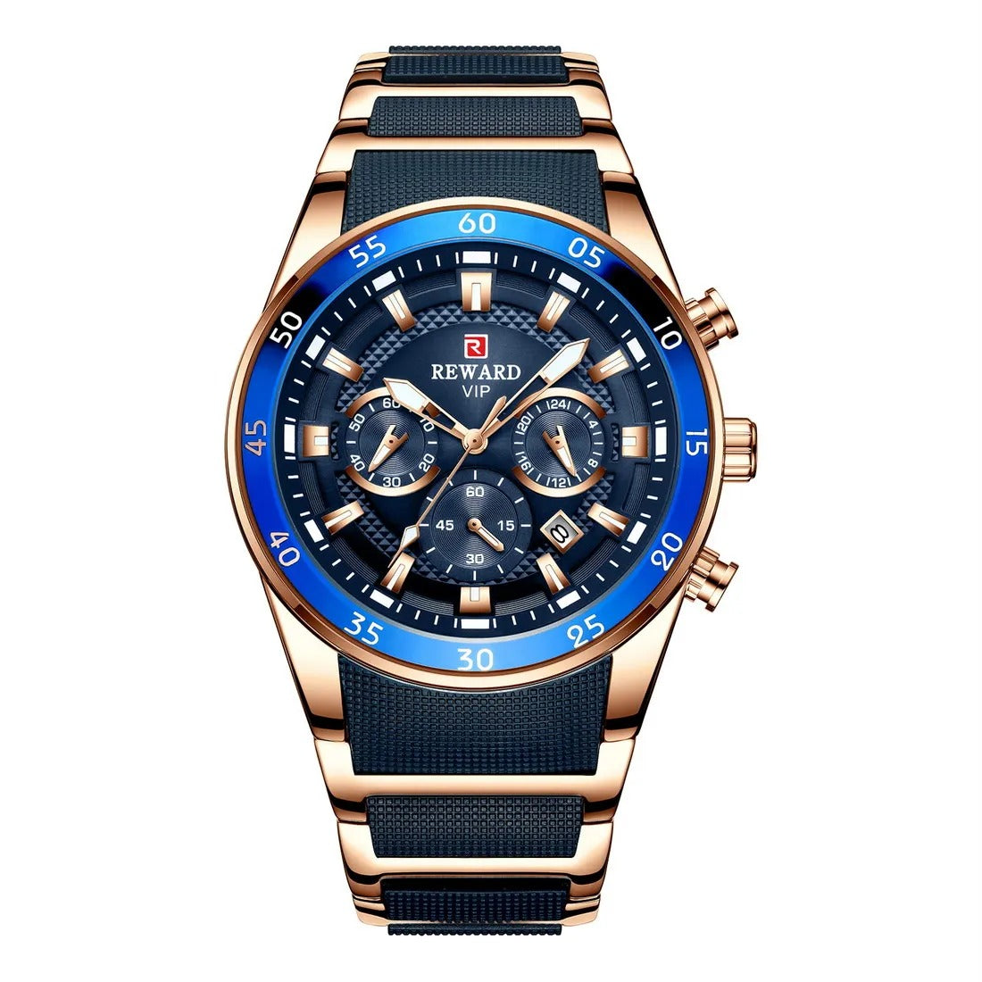 Reward Analog Quartz Chronograph Waterproof Watch - RD81011M