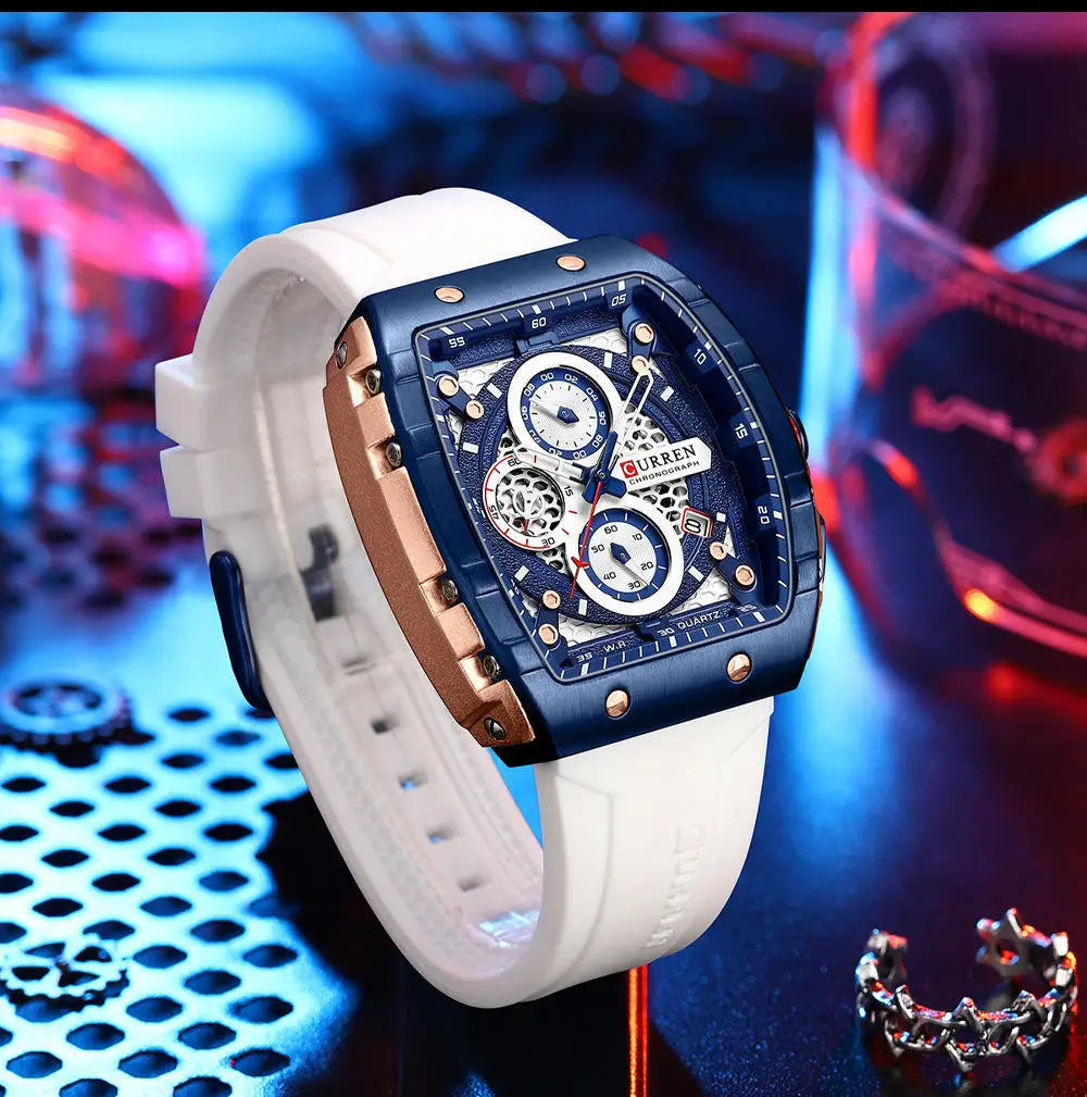 CURREN Men's Sports Rectangular Watch (Dial 4.7cm) - CUR221