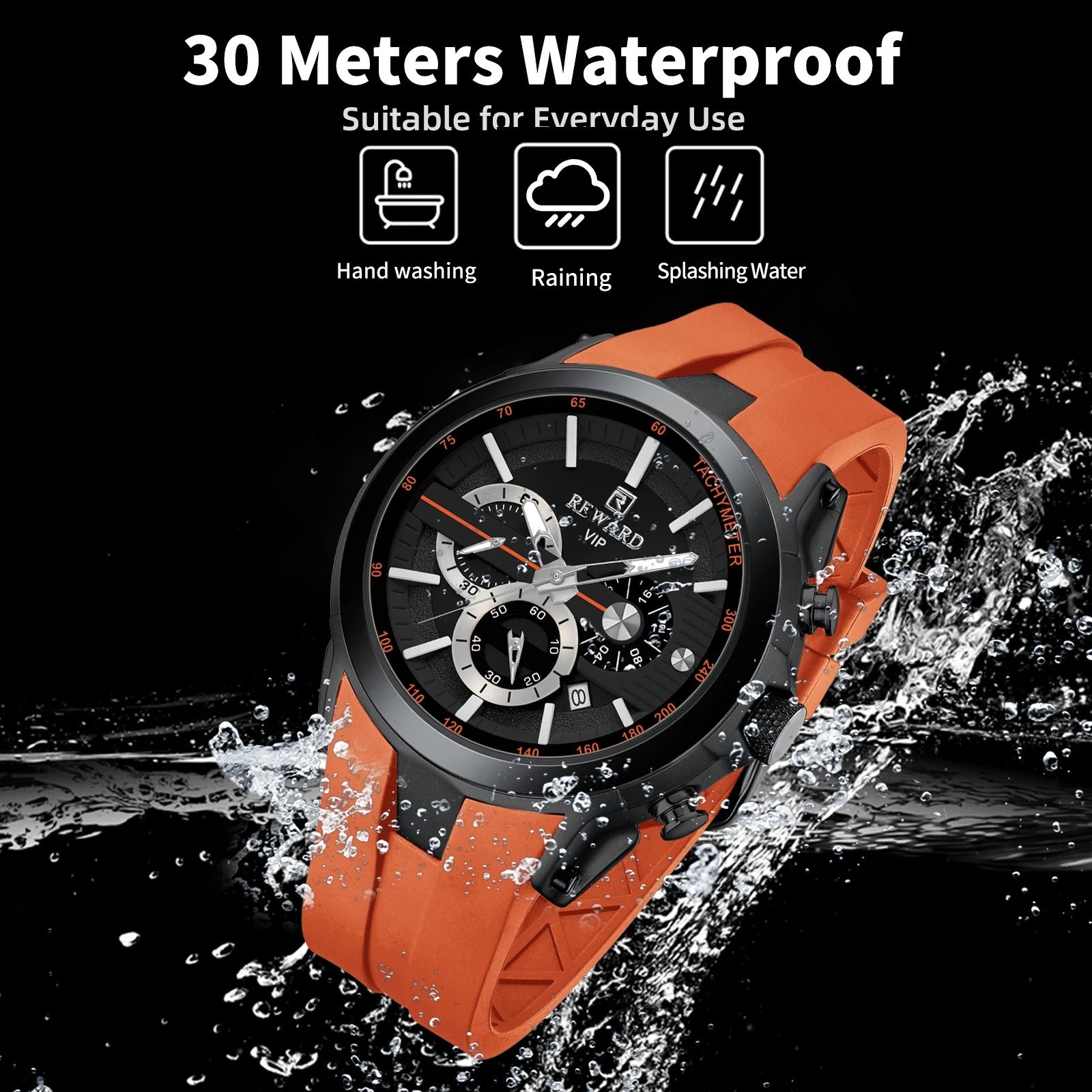 REWARD VIP New Fashion Watch for Men Leather Strap