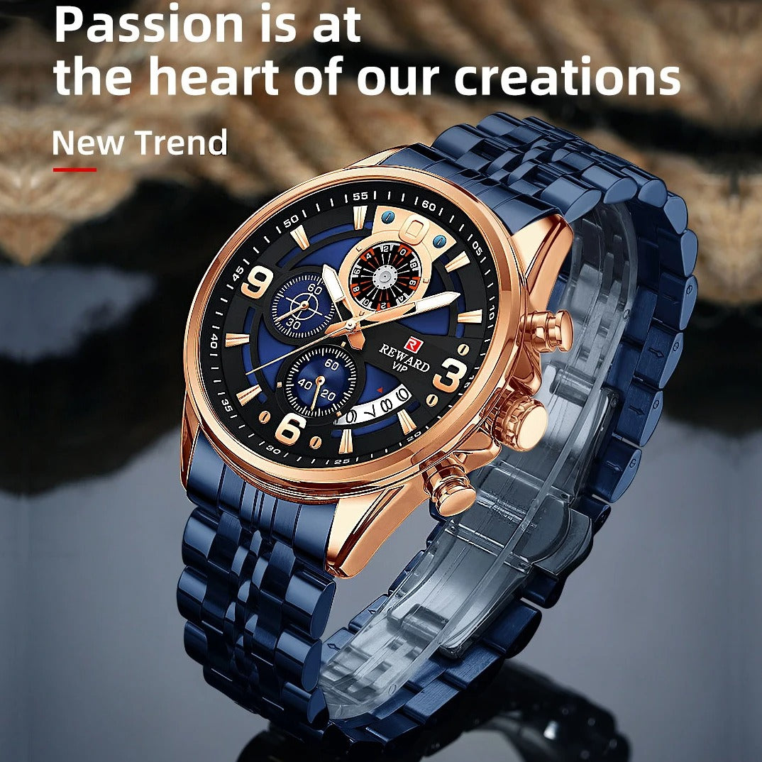 REWARD Design Waterproof Quartz Watches for Men RD81057M