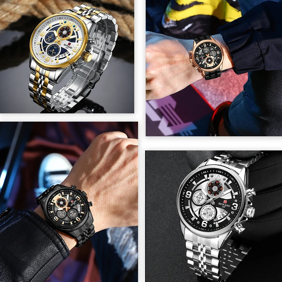 REWARD Design Waterproof Quartz Watches for Men RD81057M