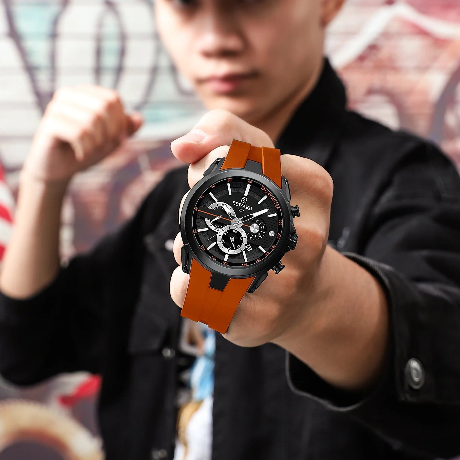 REWARD VIP New Fashion Watch for Men Leather Strap
