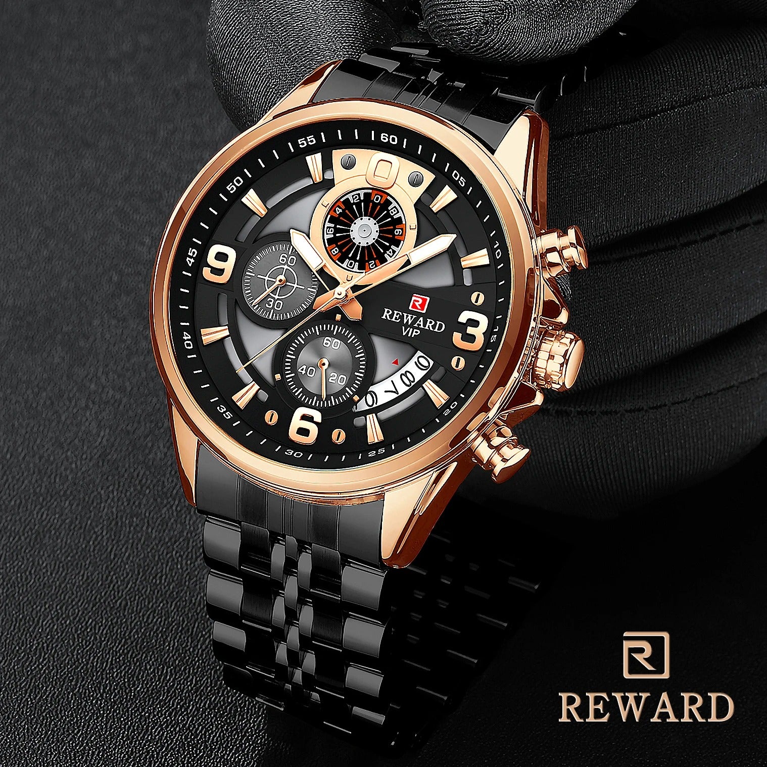 REWARD Design Waterproof Quartz Watches for Men RD81057M