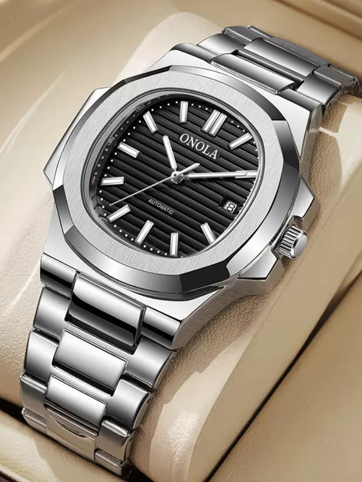 Men’s Modern Automatic Mechanical Watch ONOLA 3853G –  30 m Waterproof Stainless Steel