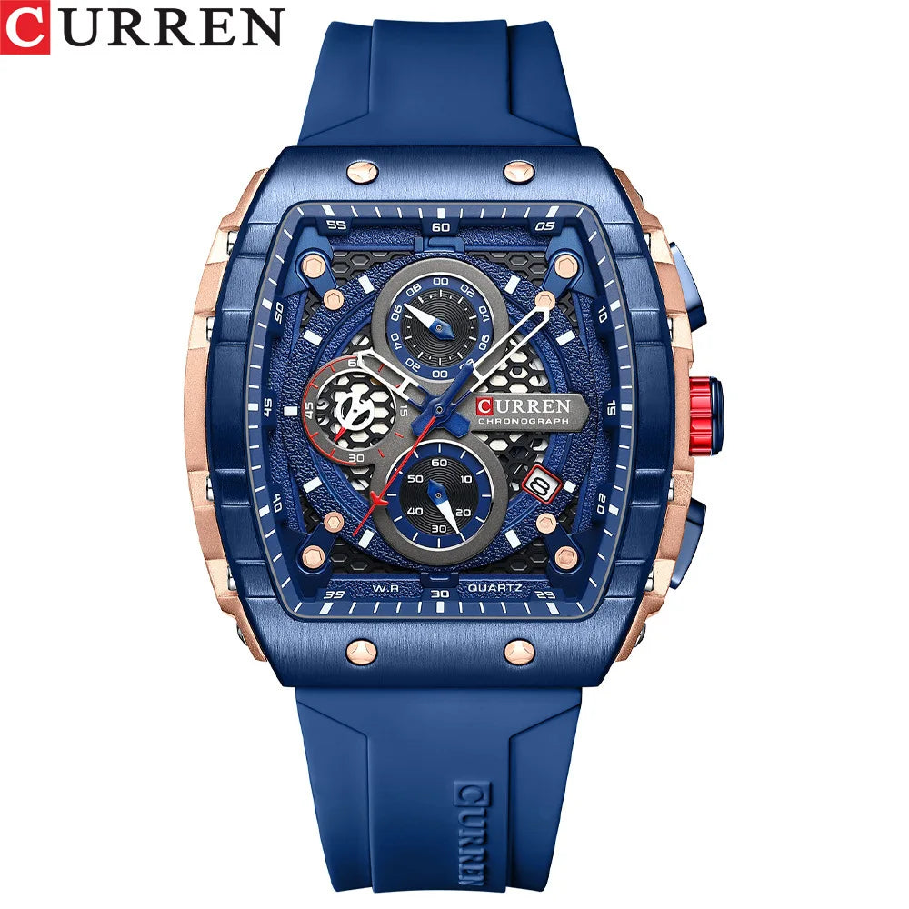 CURREN Men's Sports Rectangular Watch (Dial 4.7cm) - CUR221