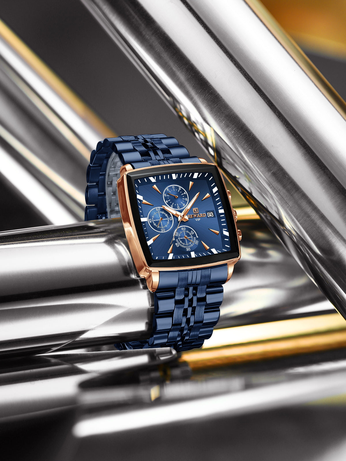 REWARD Waterproof Luminous Stainless Men’s Watch, Premium Men’s Quartz Timepiece - Image 10