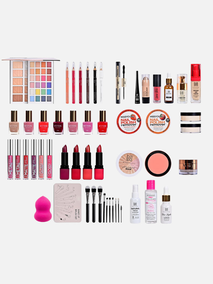 All-in-One Professional Makeup Kit | Complete Cosmetic Set for Women & Girls – Gift & Festival Makeup Set - Gulf Souk