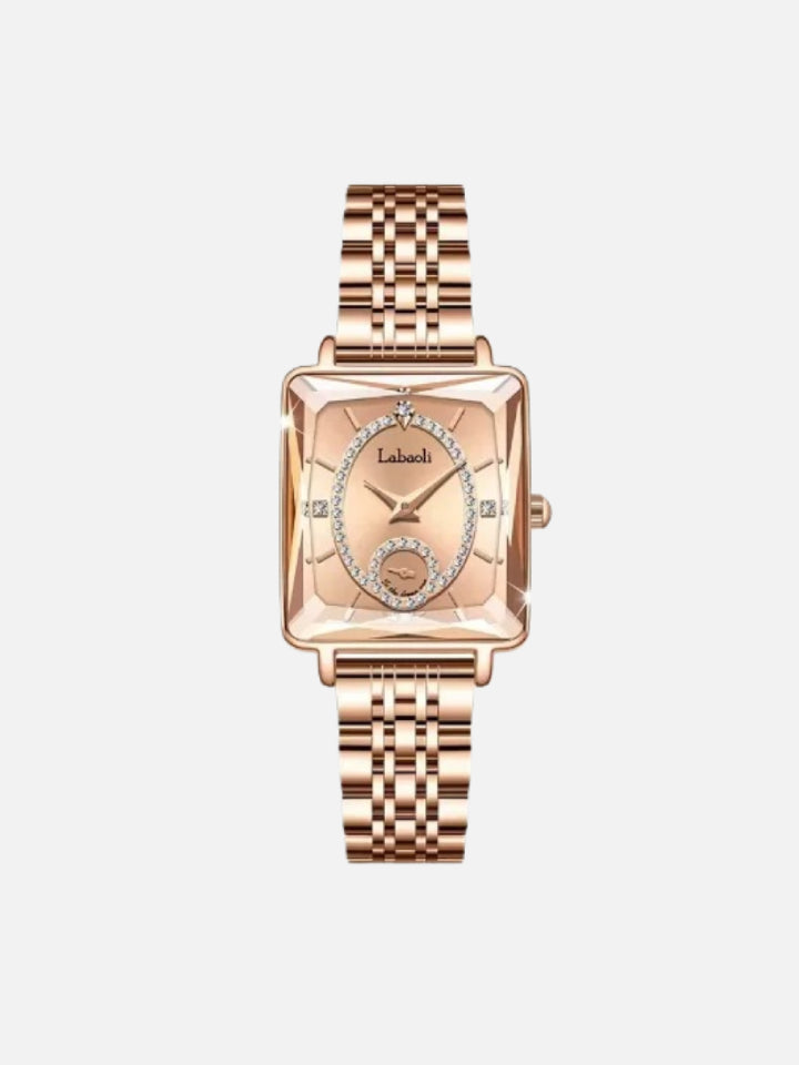LABAOLI Women’s Waterproof Quartz Watch | Stainless Steel Band, 3 BAR Water Resistance – Luxury Alloy Case